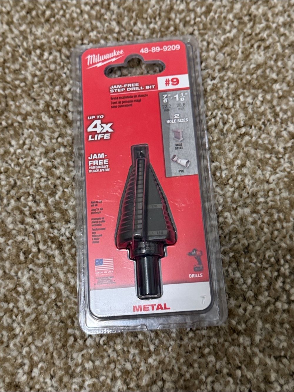 Milwaukee Jam-Free Step Drill Bit - Size #9
